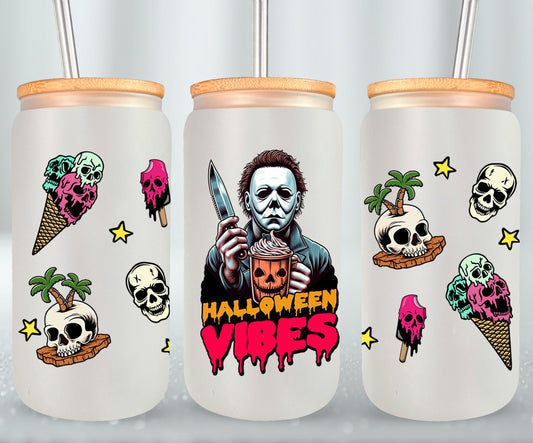 Halloween Vibes - glass can