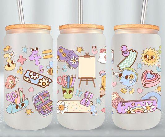 Back to School - glass can