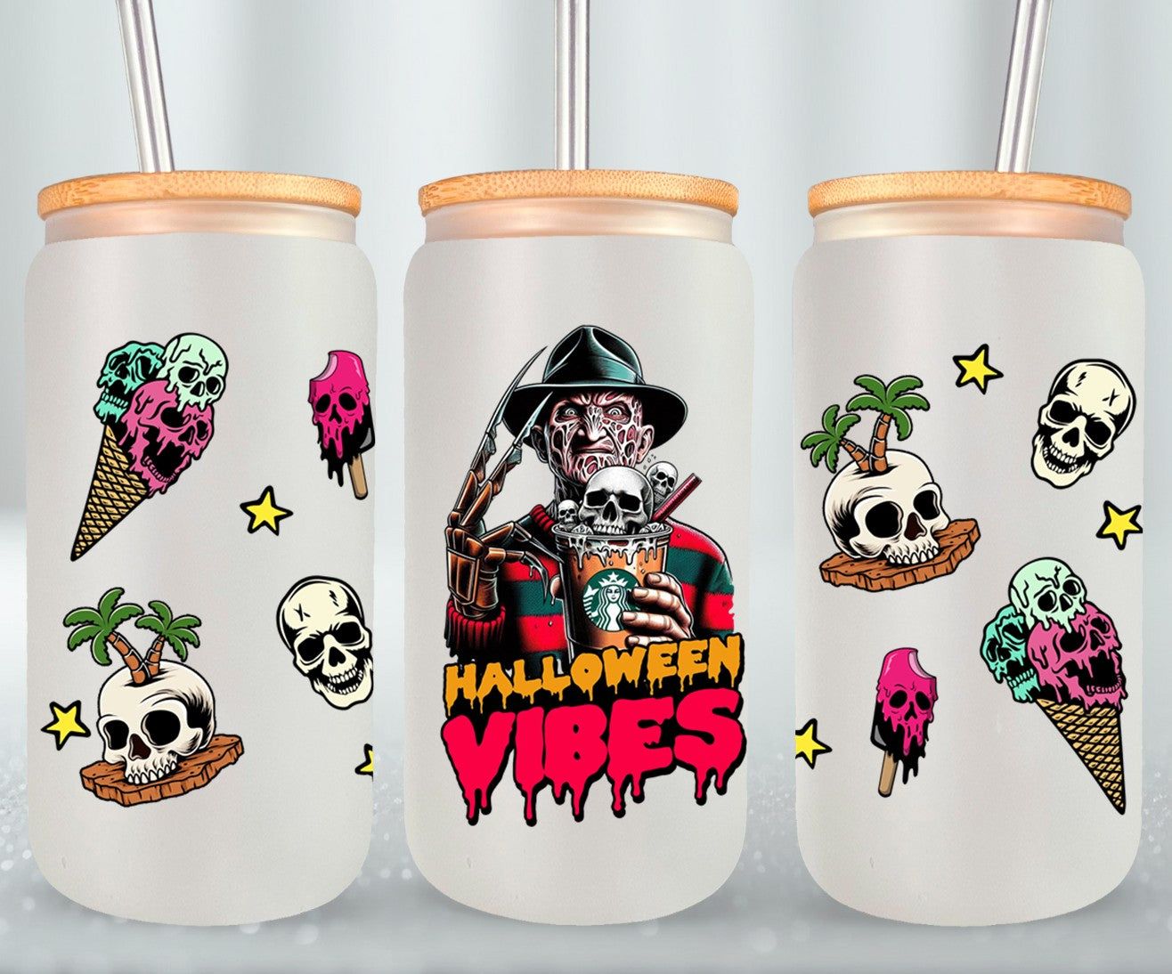 Halloween Vibesr-10748 - glass can