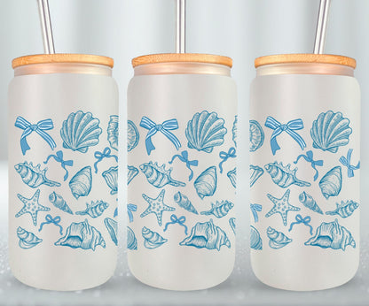 Coastal Sea Shells-10661 - glass can