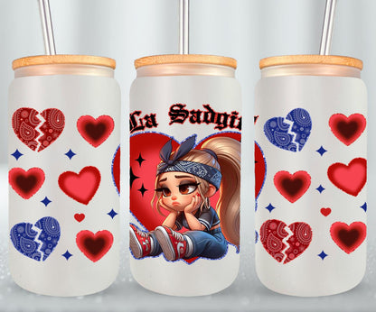 Las Sad Girl-10140 - glass can