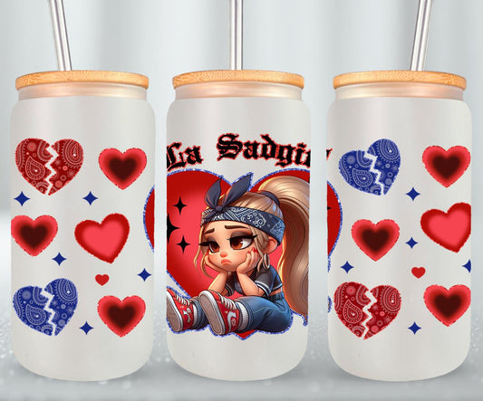 Las Sad Girl-10140 - glass can