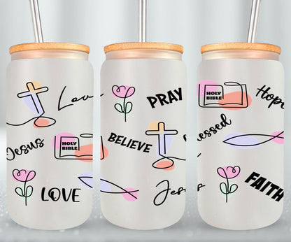 Jesus Love-10212 - glass can