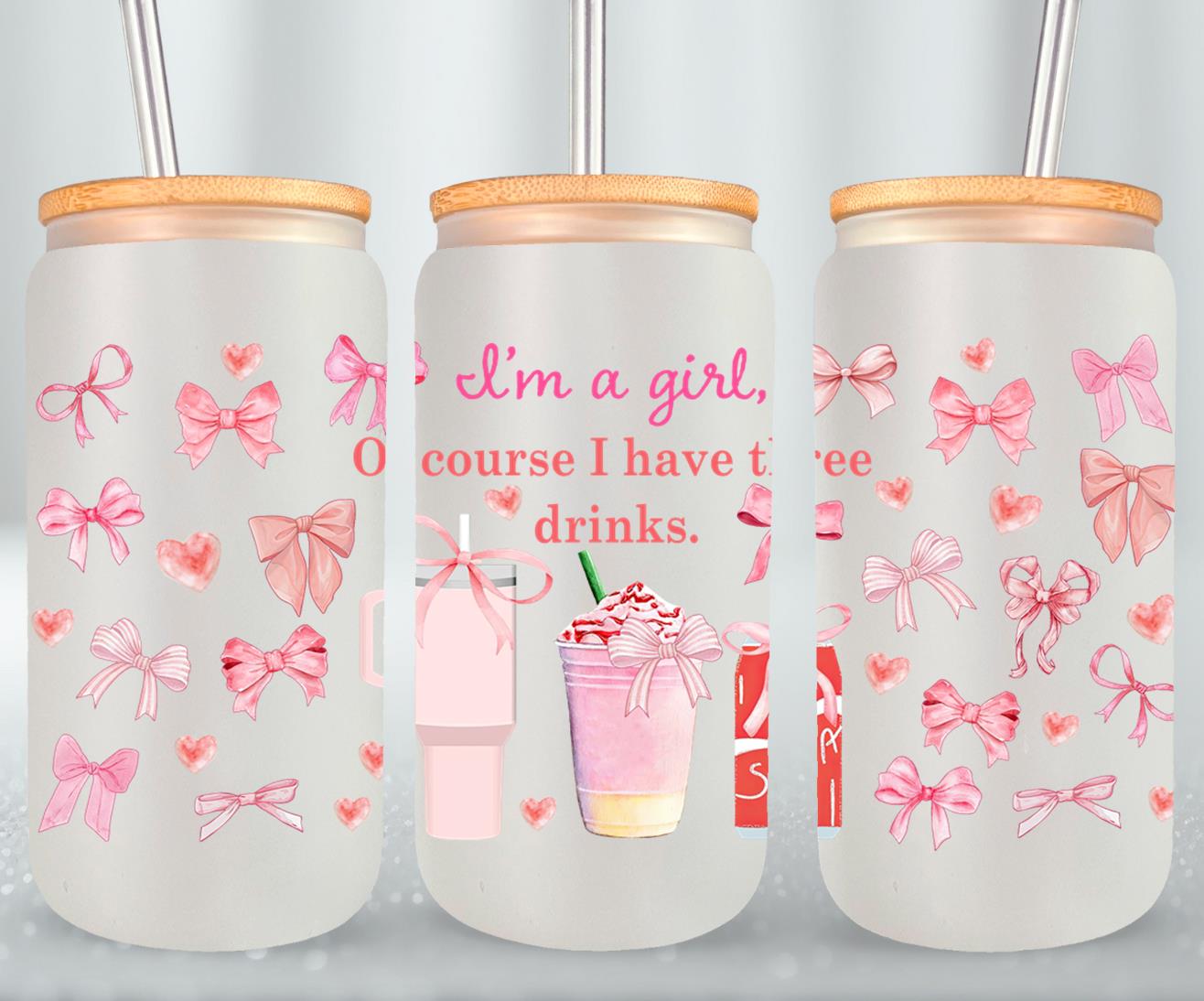 I am a Girl-10257 - glass can