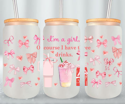 I am a Girl-10257 - glass can