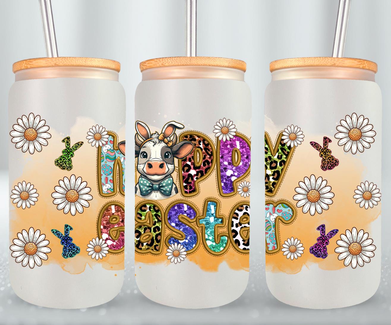 Cow Easter Day-10298 - glass can