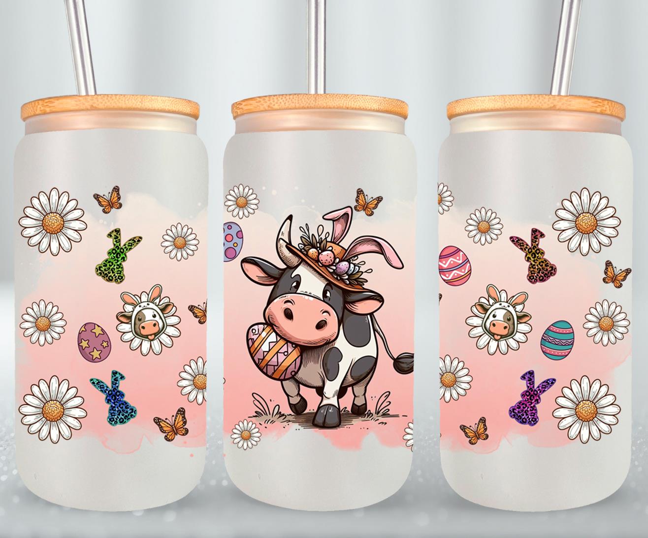 Cow Easter Day-10291 - glass can