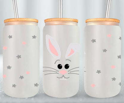 Bunny face-10454 - glass can