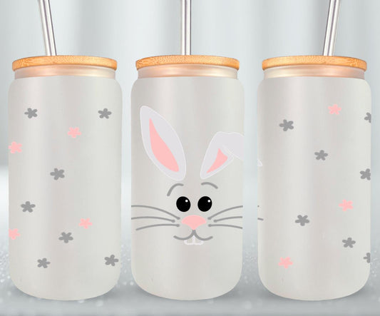 Bunny face-10454 - glass can