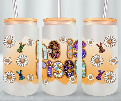 He is Risen-10365 - glass can