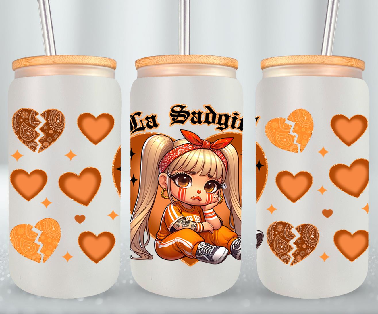 Las Sad Girl-10141 - glass can