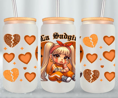 Las Sad Girl-10141 - glass can