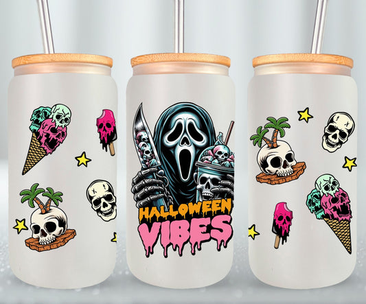 Halloween Vibes - glass can