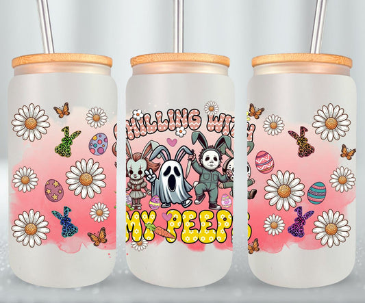 Easter Horror Killer-10332 - glass can