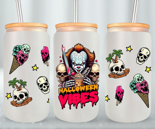 Halloween Vibes - glass can