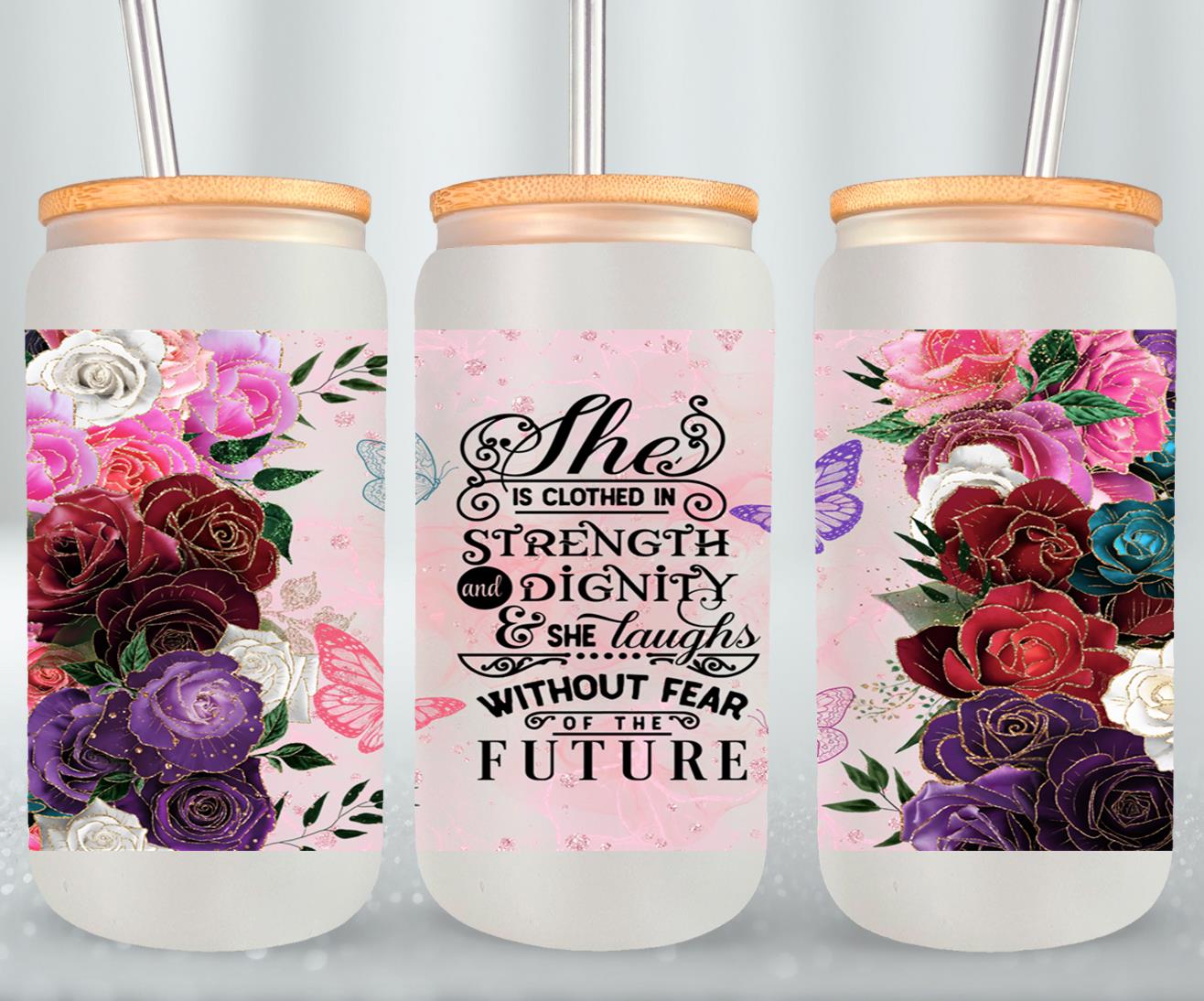 She Is Clothed In-9910 - glass can