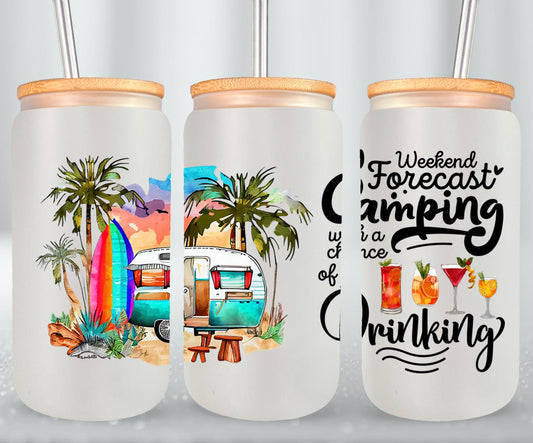 Adventure Camping - glass can
