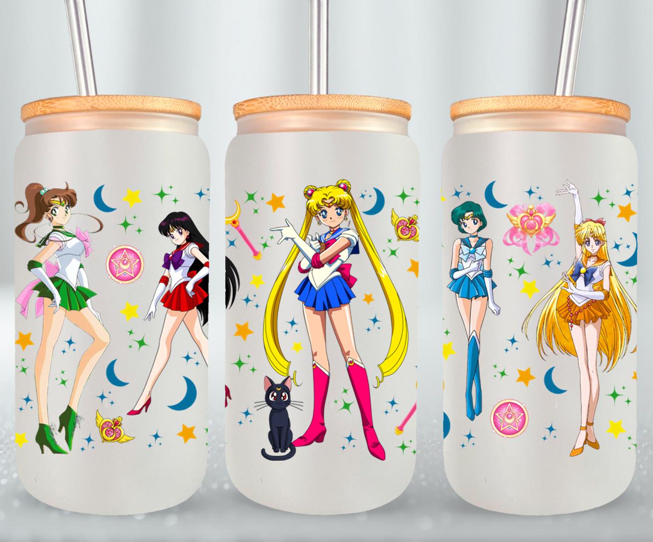 Moon Girls - glass can
