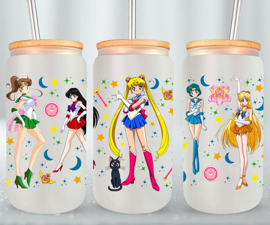 Moon Girls - glass can