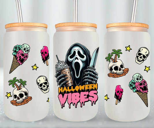 Halloween Vibes - glass can