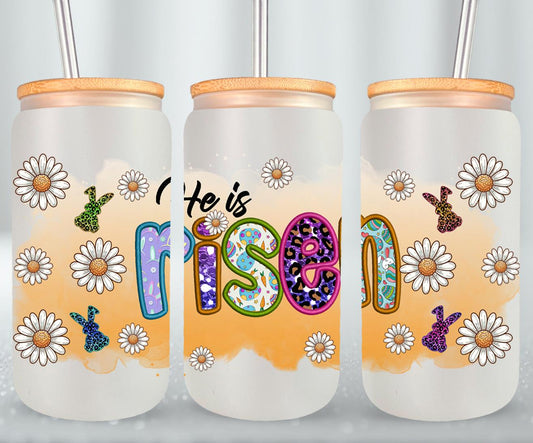 He is Risen-10363 - glass can
