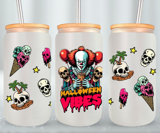 Halloween Vibes - glass can
