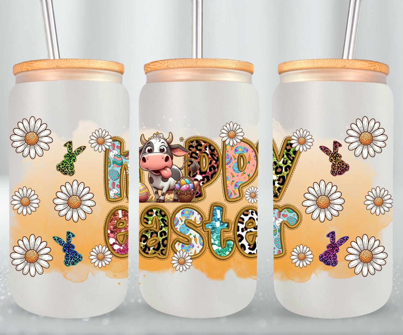 Cow Easter Day-10314 - glass can