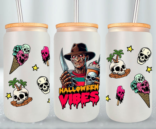 Halloween Vibes - glass can