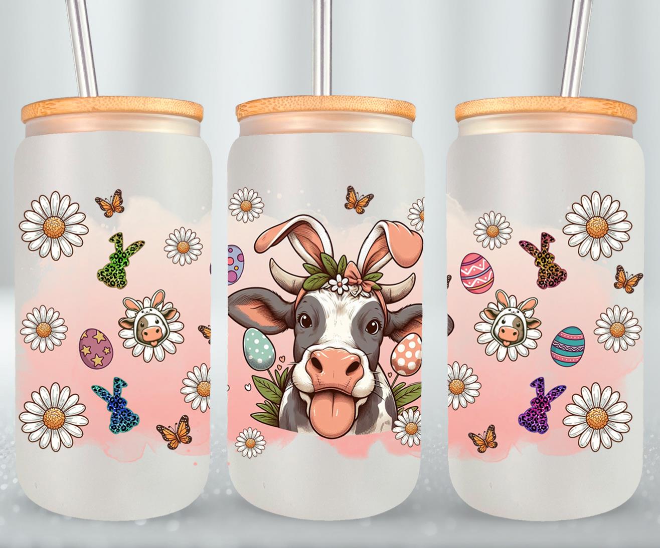 Cow Easter Day-10308 - glass can