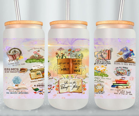 Reading Books Motivation - glass can