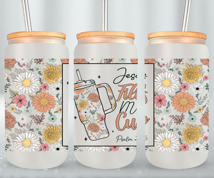 Jesus Fells My Cup-10210 - glass can