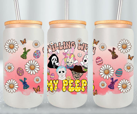 Easter Horror Killer-10333 - glass can