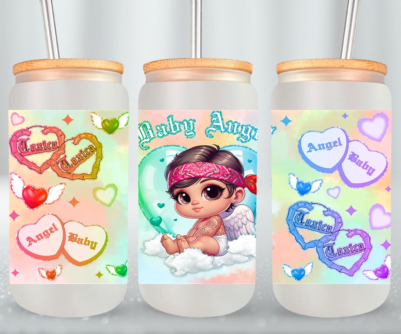 Angel Baby-10117 - glass can