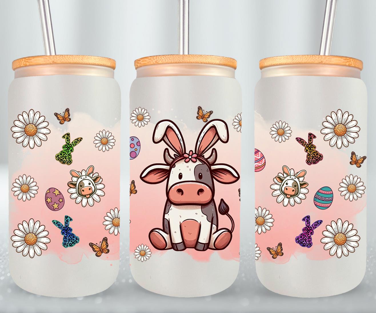 Cow Easter Day-10303 - glass can