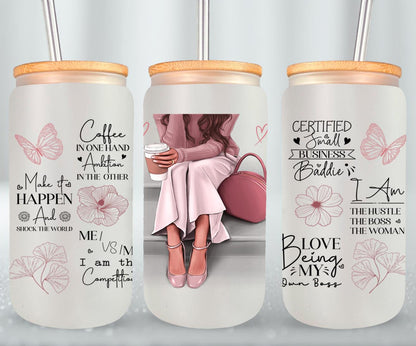 Girl Boss - glass can