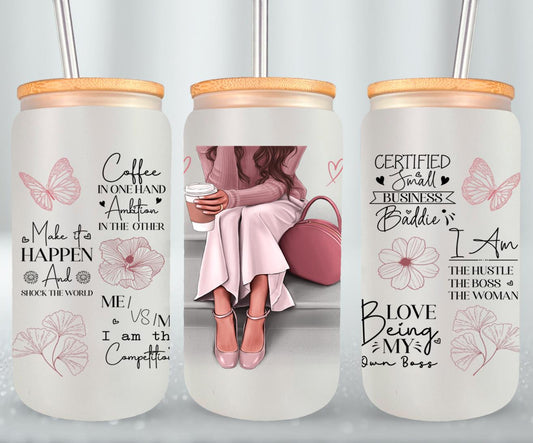 Girl Boss - glass can