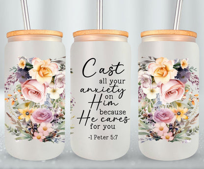 Cast All Your Anxiety On Him-10190 - glass can