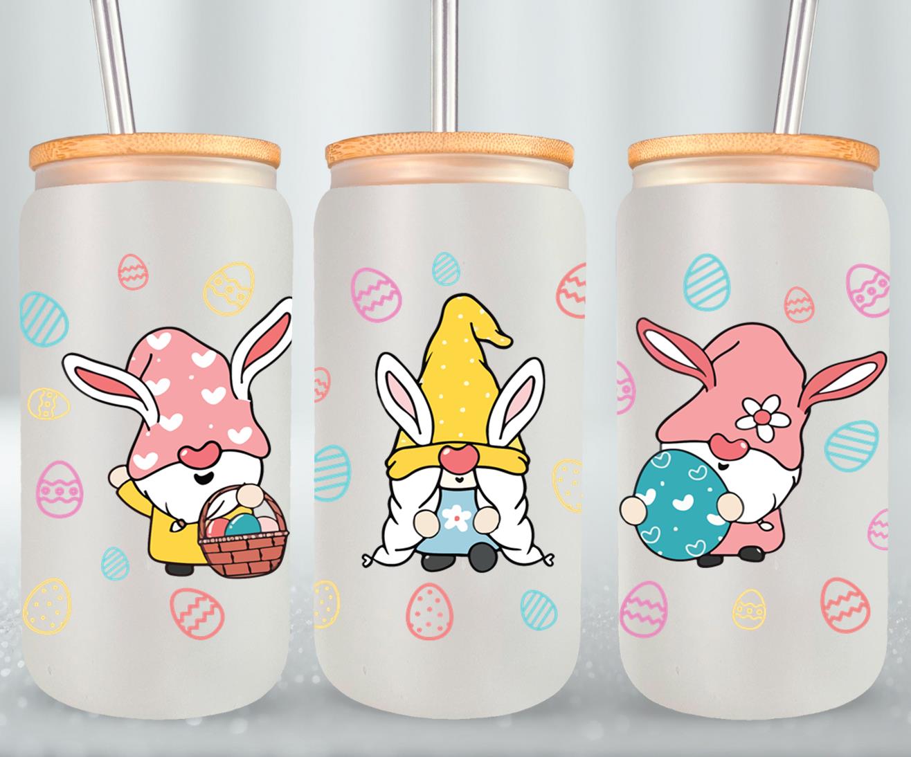 Easter Gnomeo-10327 - glass can