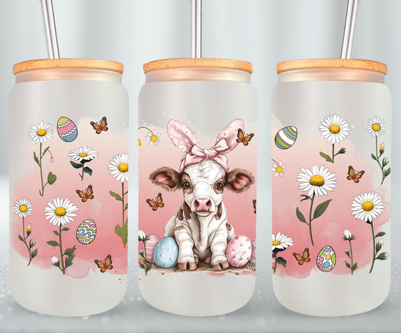 Cow Easter Day-10288 - glass can