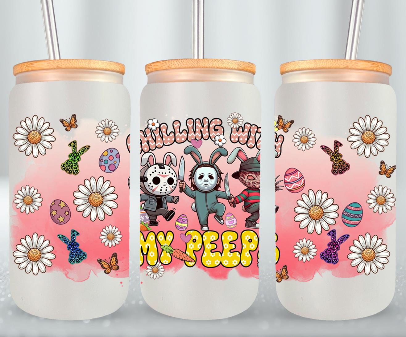 Easter Horror Killer-10331 - glass can