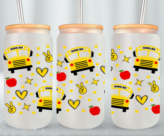 Back to School - glass can