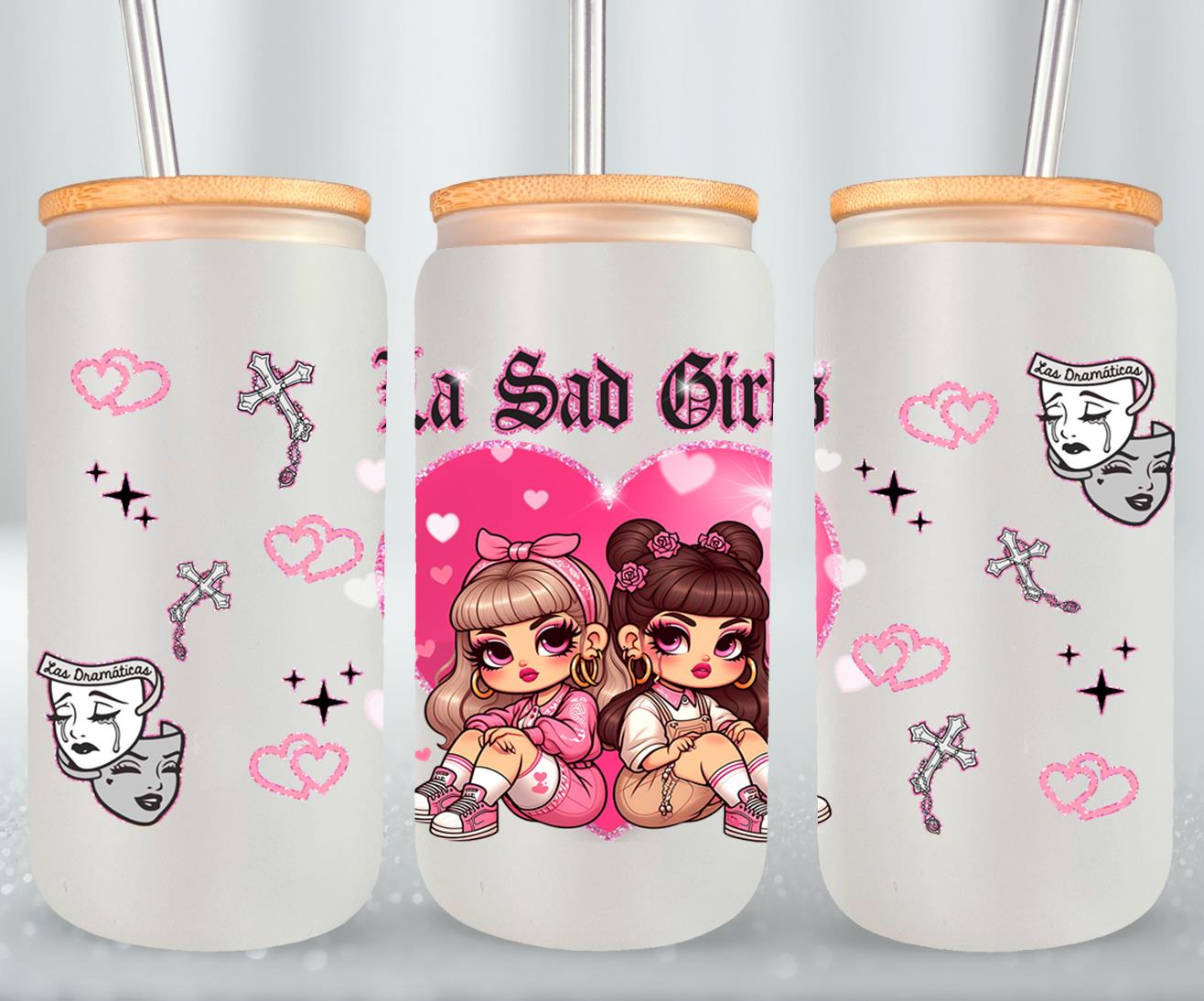 Las Sad Girl-10144 - glass can