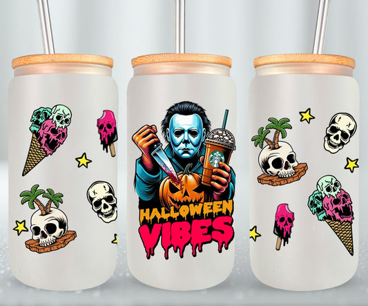 Halloween Vibes - glass can