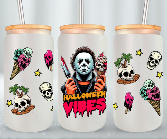 Halloween Vibes - glass can