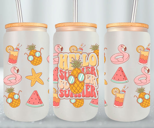 Hello Summer 2-10640 - glass can