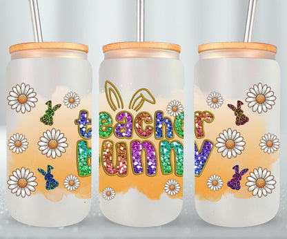 Teacher Bunny-10450 - glass can