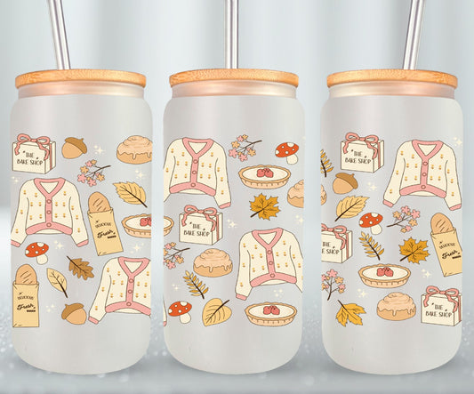 Girly Autumn - glass can