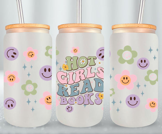 Hot Girls Read Books - glass can
