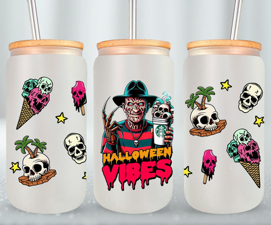 Halloween Vibesr - glass can