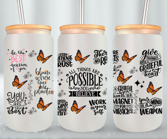 All Things Are Possible - glass can